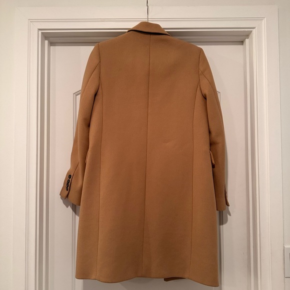 Zara Tan Wool Blend Long Coat (Small) - Picture 3 of 3